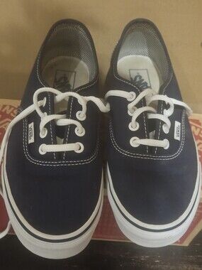 Vans Black Canvas Low-Top Sneakers with White Laces
